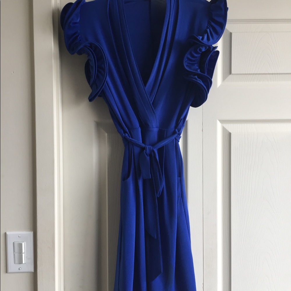 Royal blue cocktail dress